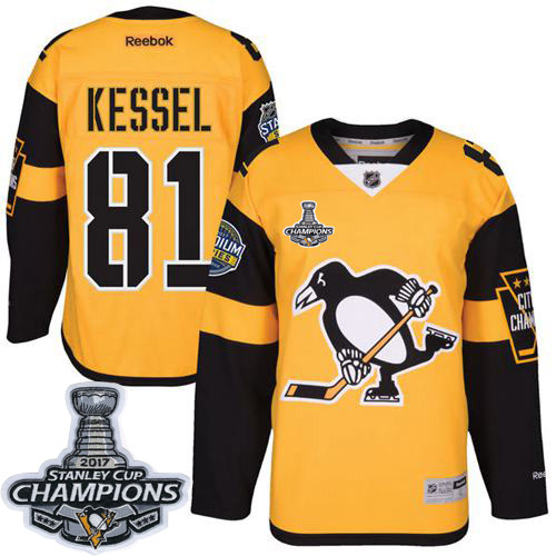 Penguins #81 Phil Kessel Gold Stadium Series Stanley Cup Finals Champions Stitched NHL Jersey